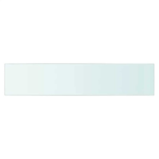 vidaXL Hyllepaneler 2 stk klart glass 70x15 cm