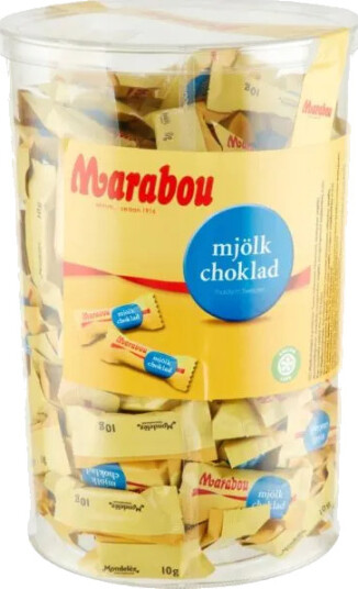 Chokolade Marabou Mini 10G - 2Kg I Plastcylinder