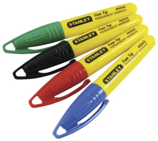 Stanley Mini Marker Finspiss 4-pakning i Farger - Håndverktøy