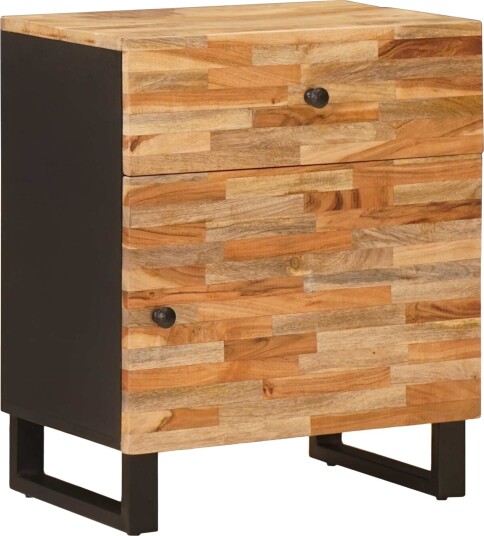  Sengekabinett med skuff Brun 50 x 33 x 60 cm Massiv mango tre