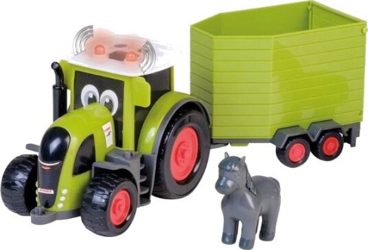 Happy People Claas Axion Traktor Med Tilhenger Og Figur Med Lyd Og Lys