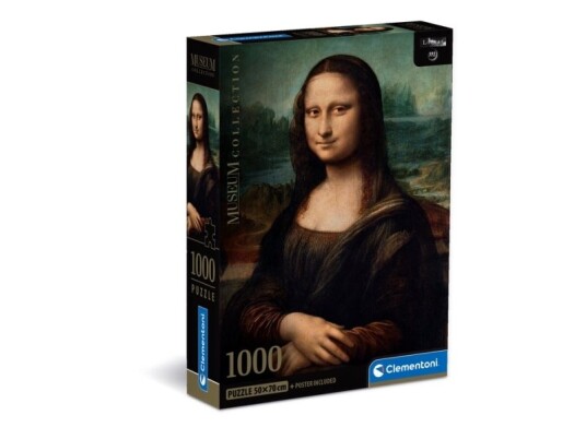 Puslespill Clementoni Puslespill 1000 Deler Compact Museum Leonardo Gioconda