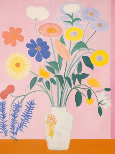 Plakat Blomster Vase Kunst