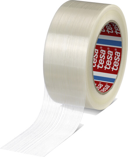 Tesa 4590 Båndtape 50 m x 50 mm - Gjennomsiktig, Glassfiberarmert Båndtape til Elektroverktøy