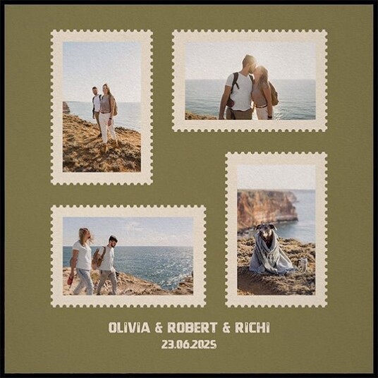 Personal Travel Postmark Plakat Plakat / 50x50cm Personal Travel Postmark Plakat Plakat / 50x50cm