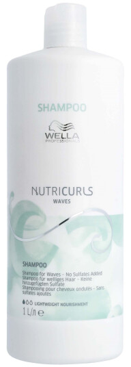 Wella Nutricurls Sjampo for Bølget Hår 1000 ml – Sulfatfri og Pleiende