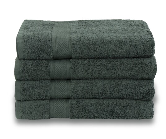 Borg Living Badehåndkle - 100% Egyptisk bomull - Mørkegrønn - 70x140 cm