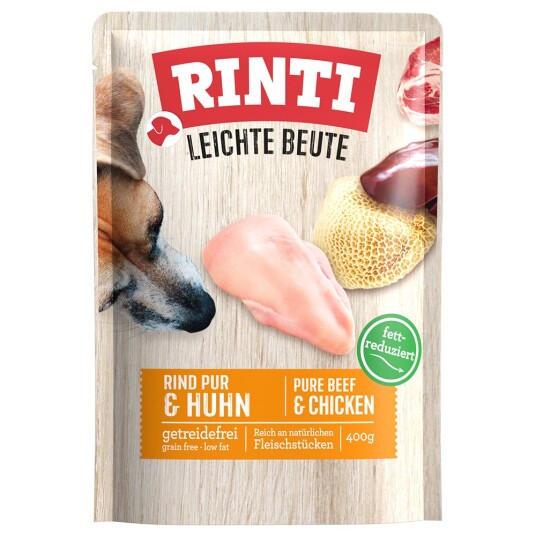 Sparepakke: Rinti Light Prey 30 X 400 G Rent Storfekjøtt Og Kylling