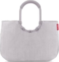 Reisenthel Loopshopper L Handlenett Hvit Aluminium Mønster Punktmønstret 25 L