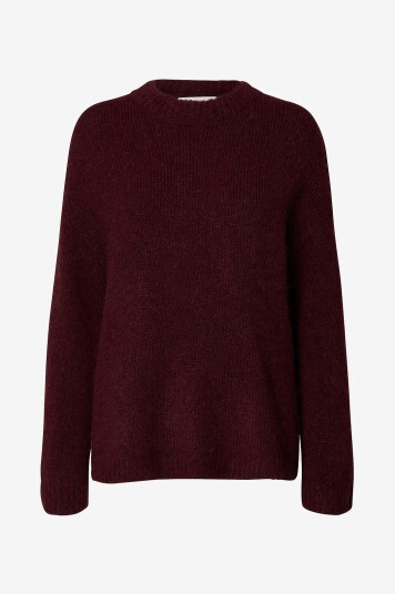 Selected FEMME - Pullover slfGabriella LS Knit New O-neck - Rød S Selected FEMME - Pullover slfGabriella LS Knit New O-neck - Rød S