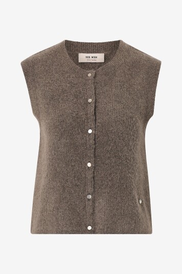 Mos Mosh Vest mmAlmine Thora Knit Vest Brun Mos Mosh Vest mmAlmine Thora Knit Vest Brun
