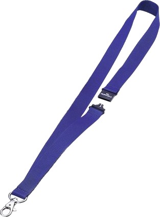 Keyhanger Tekstilhalsbånd Durable 20 Mm Blå   10 Stk.