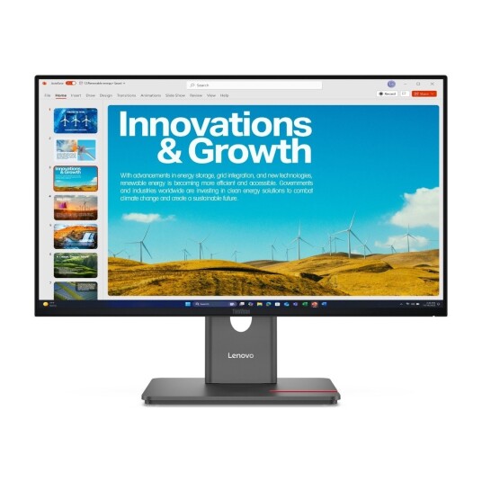 Lenovo ThinkVision P24QD 24" QHD Monitor med 120Hz IPS og KVM-switch Lenovo ThinkVision P24QD 24" QHD Monitor med 120Hz IPS og KVM-switch