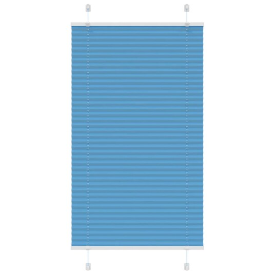 Plisségardin Blå 75x150 cm Stoffbredde 74,4 Polyester