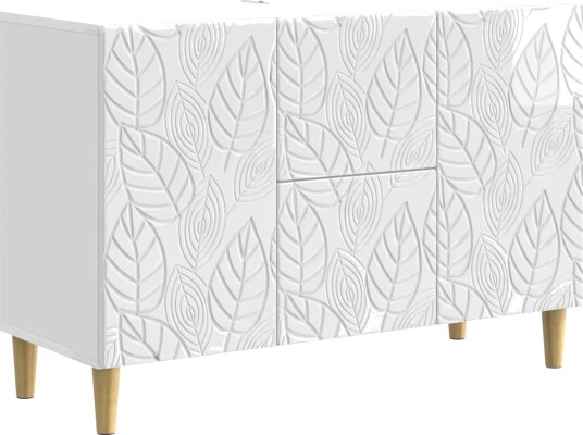 Serviesskap Høgglans hvit 89 x 34,5 x 60 cm Konstruert tre Serviesskap Høgglans hvit 89 x 34,5 x 60 cm Konstruert tre
