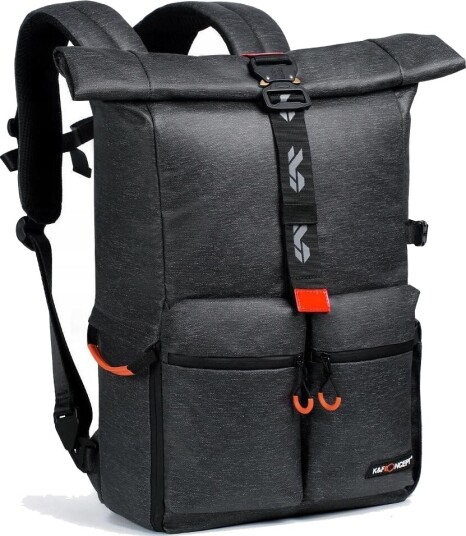 K&F Concept KF13.096V1 Kameraryggsekk - Roll Top, Vanntett, 20L - Grå? K&F Concept KF13.096V1 Kameraryggsekk - Roll Top, Vanntett, 20L - Grå?