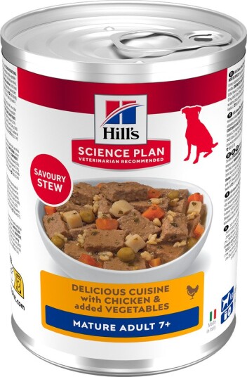 Hills Science Plan våtfôr Science Plan Adult Mature Hill s våtfôr 7+ år og grønnsaker Hund Hundefôr & hundemat Våtfôr & våtmat Hills kylling 363 g