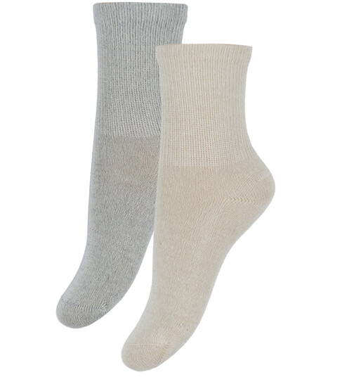 Minymo Ankle Sock Solid 2-Pack Grey 31\34