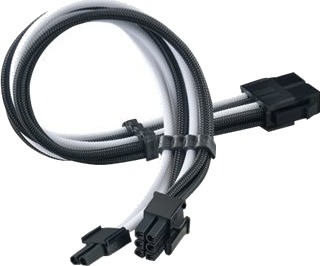SilverStone PP07E PCIe 8 Pin Strømforlengelseskabel 30 cm Svart/Hvit SST PP07E PCIBW SilverStone PP07E PCIe 8 Pin Strømforlengelseskabel 30 cm Svart/Hvit SST PP07E PCIBW