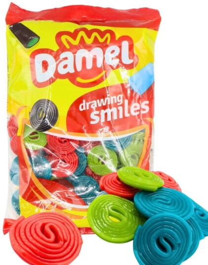 1 kg Damel Fruit Wheels   Vingummi med Fruktsmaker