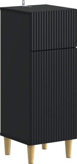 vidaXL Baderom Oppbevaringsskap ARNHEM Svart 30 x 31 x 80 cm