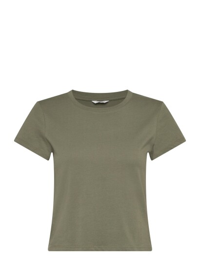Monki Mini T Shirt Khaki green XS