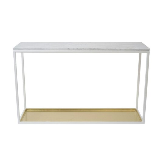 Scherlin Sidebord Marmor/Messing Hvit