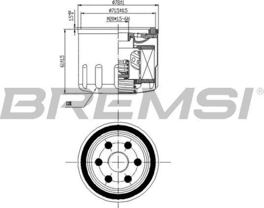 Oljefilter BREMSI FL0141 Oljefilter BREMSI FL0141