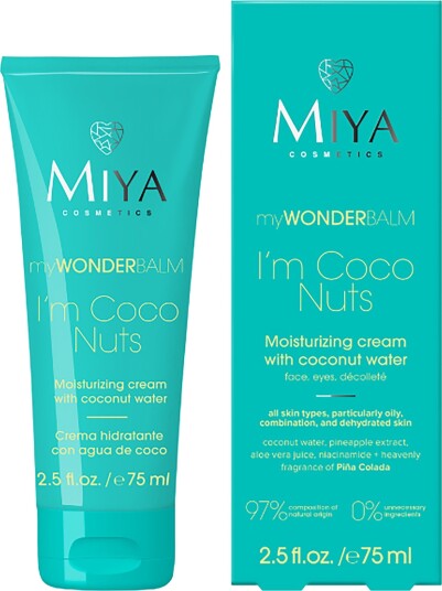 Miya myWONDERBALM I"m Coco Nuts Moisturizing Cream Coconut Water 75 ml Miya myWONDERBALM I"m Coco Nuts Moisturizing Cream Coconut Water 75 ml