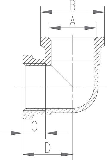 Ferro Grenrør/Kne Krom 2" K08z