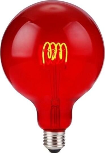 Spl E27 4W dimbar LED filamentpære G125 Flex Globe Rød 60lm Dimbar : Dimbar Spl E27 4W dimbar LED filamentpære G125 Flex Globe Rød 60lm Dimbar : Dimbar