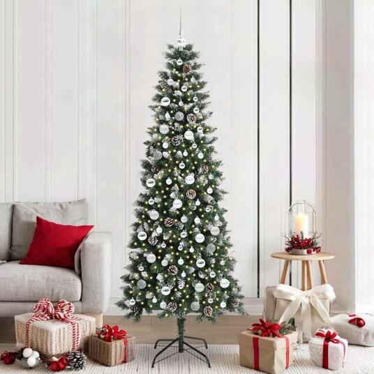Kunstig juletre grønn 86 x 86 x 210 cm PVC og plast og stål
