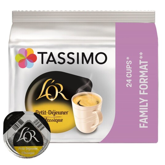 Tassimo L'OR Petit Déjeuner Classique til Tassimo. 24 kapsler Tassimo L'OR Petit Déjeuner Classique til Tassimo. 24 kapsler
