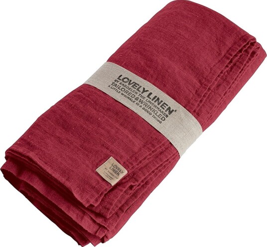 Lovely Linen Duk Lovely i vasket lin Rød Lovely Linen Duk Lovely i vasket lin Rød