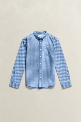 Gant Kids Shield Gingham Poplin Shirt Blue 164 Gant Kids Shield Gingham Poplin Shirt Blue 164