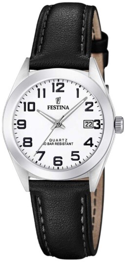 Festina Dameklokke F20447 1 Hvit/Lær Ø28 mm Festina Dameklokke F20447 1 Hvit/Lær Ø28 mm