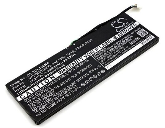 Toshiba Satellite L10T batteri (3650 mAh 7.2 V, Sort)