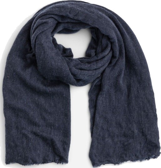 Natura Cashmere Scarf luxury milano OS blå dame