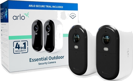 Arlo Essential 2-pakning FHD Overvåkningskamera for Innendørs og Utendørs Bruk