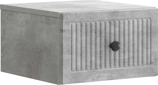 Vegghengt Nattbord Betonggrå 33 x 34,5 x 20 cm Konstruert tre
