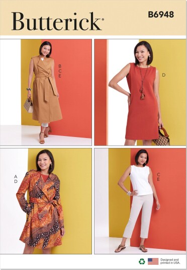 Butterick 6948 Klespakke Til Dame K5 8 10 12 14 16