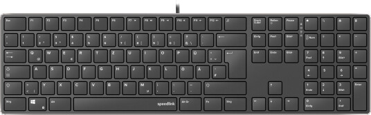 Speedlink RIVA Slim Scissor Tastatur Nordisk Layout Svart