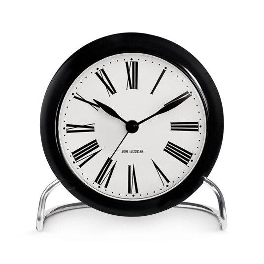 Arne Jacobsen Roman bordsur, svart/hvit, Ø 11 cm, alarmfunksjon Arne Jacobsen Roman bordsur, svart/hvit, Ø 11 cm, alarmfunksjon