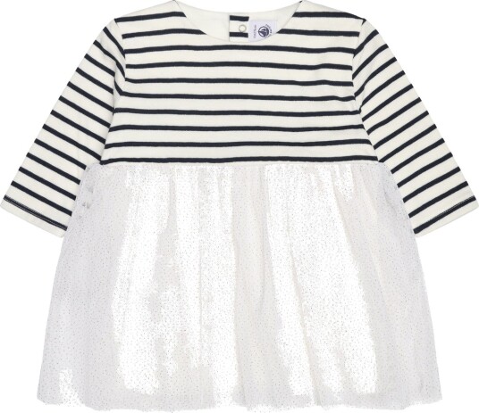 Petit Bateau Robes Ml Cream 67
