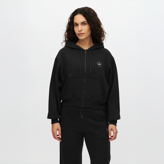 Röhnisch Base Hettegenser med Glidelås Svart Black L