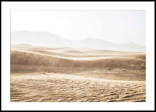 Serene Desert Dunes Tranquil Nature Plakat Plakat / 21x30cm