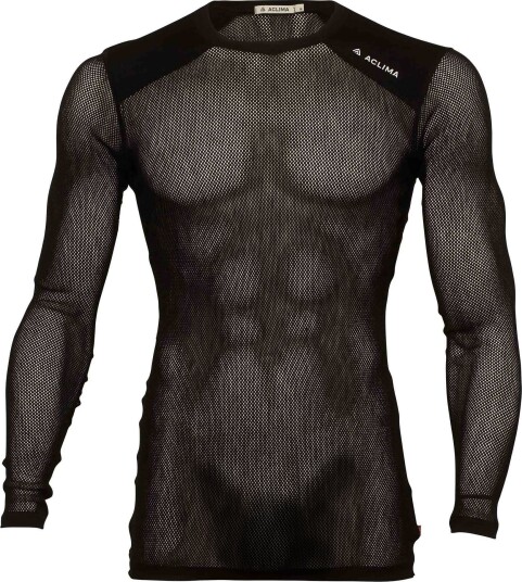 Aclima Men"s WoolNet Light Crewneck Jet Black XS Aclima Men"s WoolNet Light Crewneck Jet Black XS