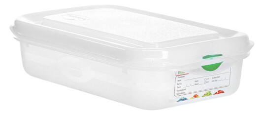 Denox Oppbevaringsboks Dena GN 1/4; Størrelse GN 1/4, 1.8l, 26.5x16.2x6.5 cm (LxBxD); Hvit; 6 Stykk / Forpakning