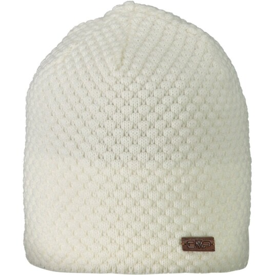 CMP Knitted Hat Wmn w/fleece lining white OS