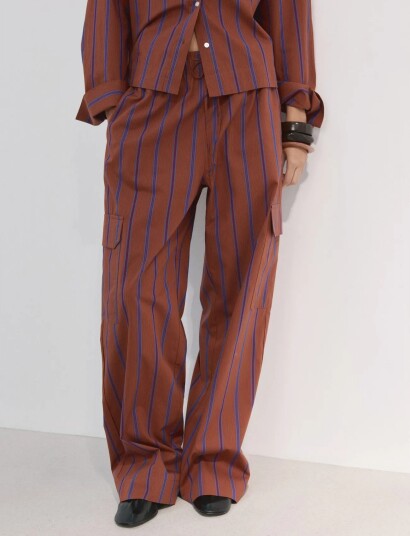 Mango Cargo Trousers With Lateral Pockets Burgundy S Mango Cargo Trousers With Lateral Pockets Burgundy S